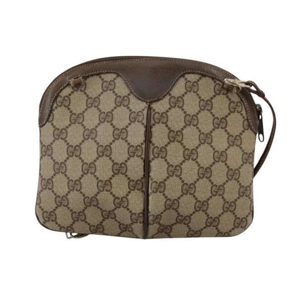 GUCCI GG Supreme Web Sherry Line Shoulder Bag PVC Beige 904 02 047 Auth 111359 - Picture 2 of 16